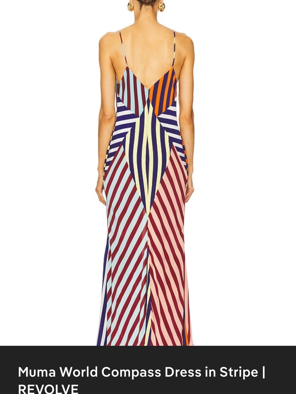 NWT Muma World Multi-Stripe Slip Maxi Dress - Picture 2 of 6